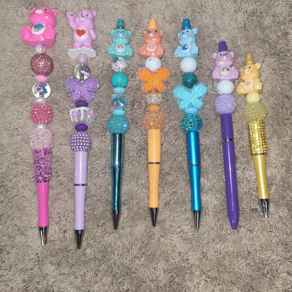 Share Bear Pencil from The Care Bears, Pink. Handmade.